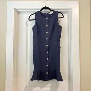Sleeveless Navy Dress from The Loft
